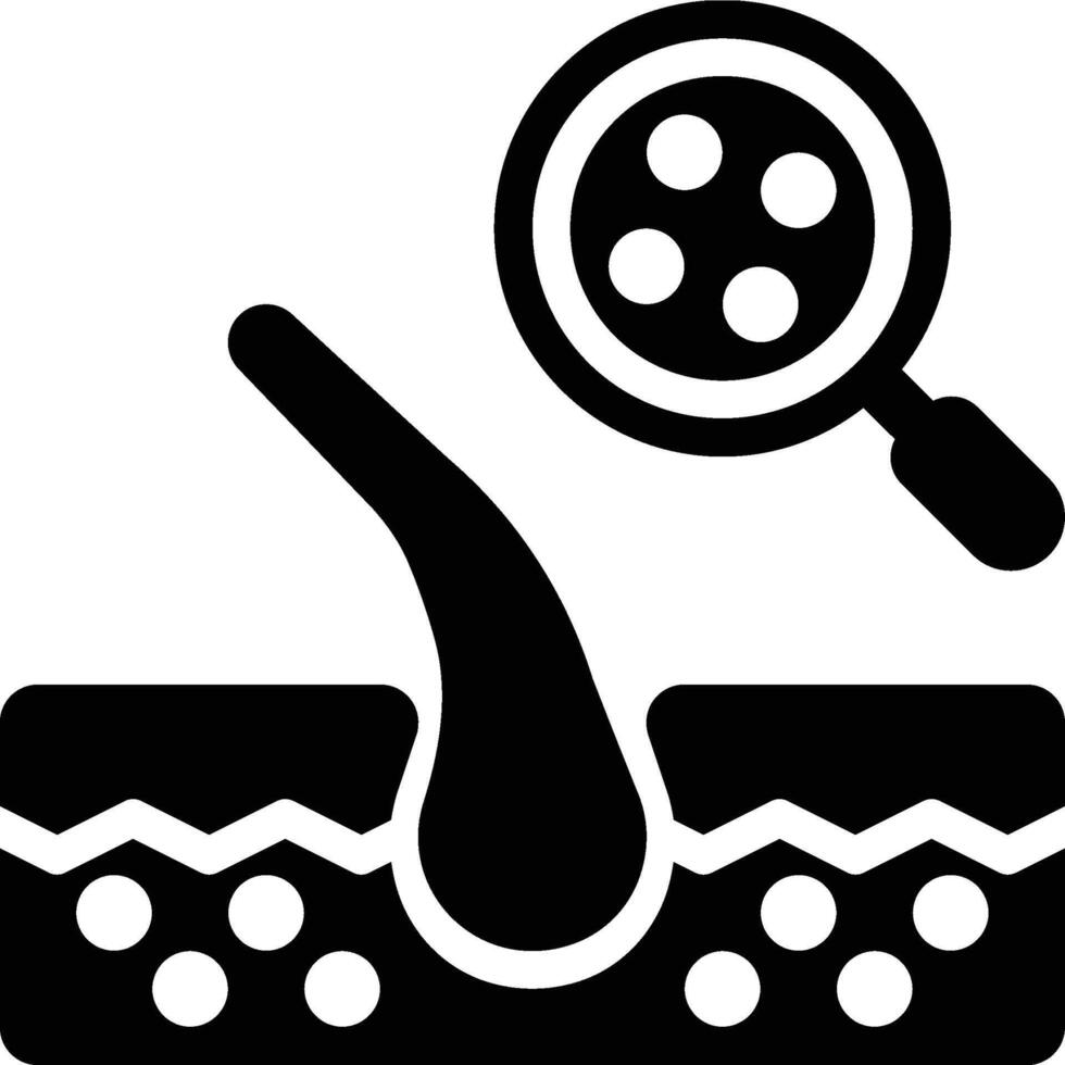 Dermatology, Skin, Science Glyph Solid Icon vector