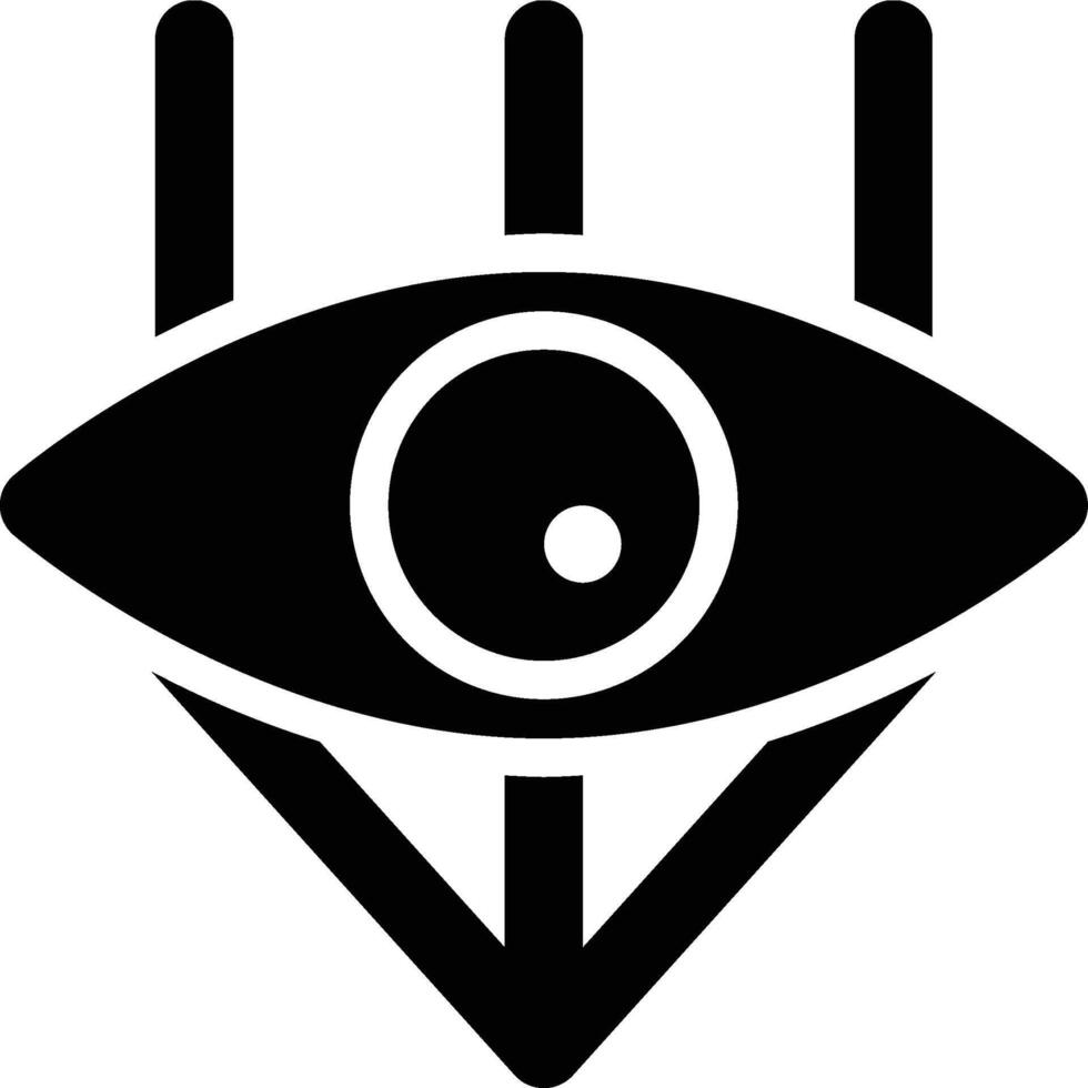 Optics, Optical, Eyes Glyph Solid Icon vector