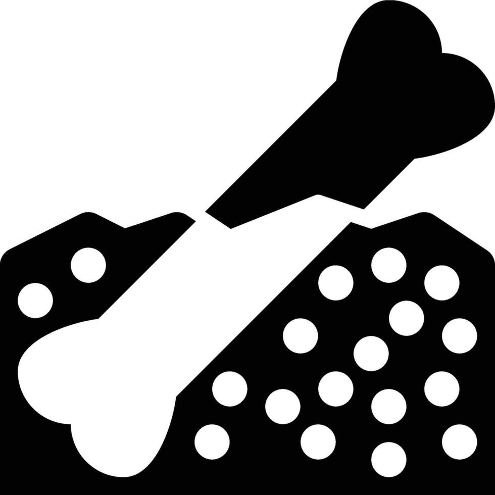Palaeontology, Fossil, Bones Glyph Solid Icon vector