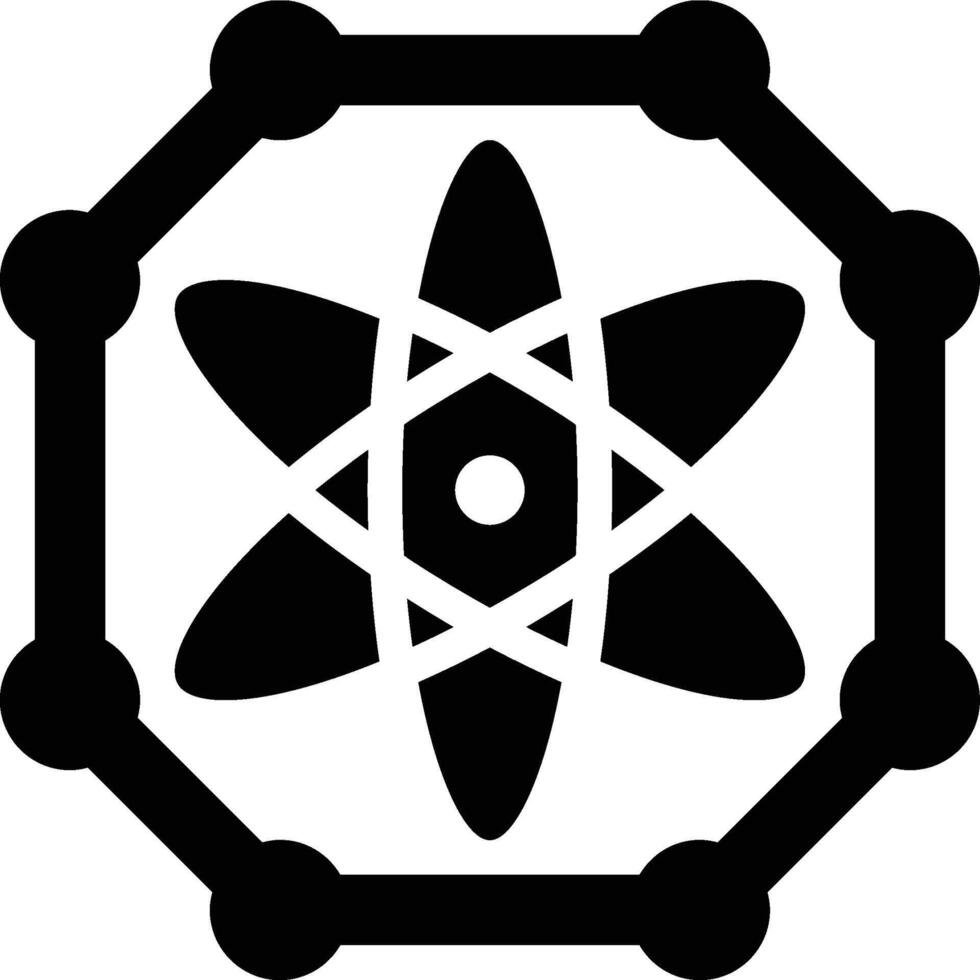 Quantum Mechanics, Quantum, Physics Glyph Solid Icon vector