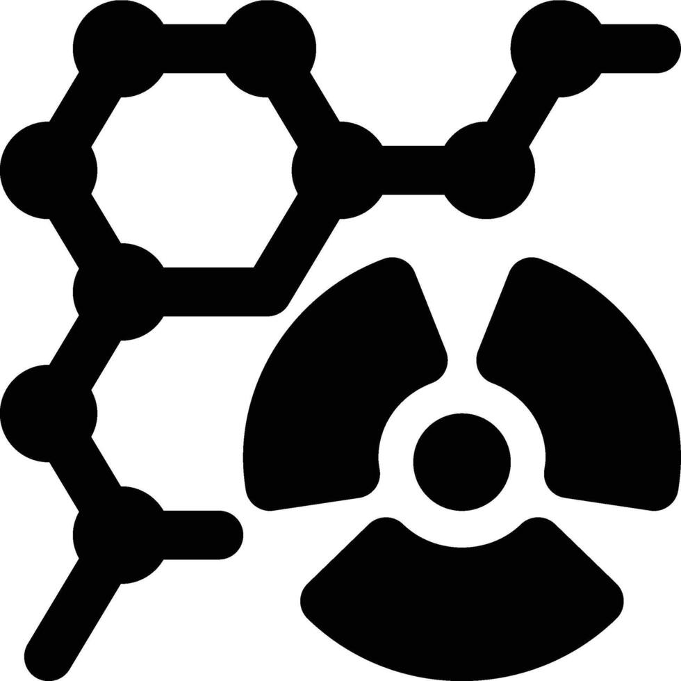 Radiochemistry, Radiation, Radioactive Glyph Solid Icon vector