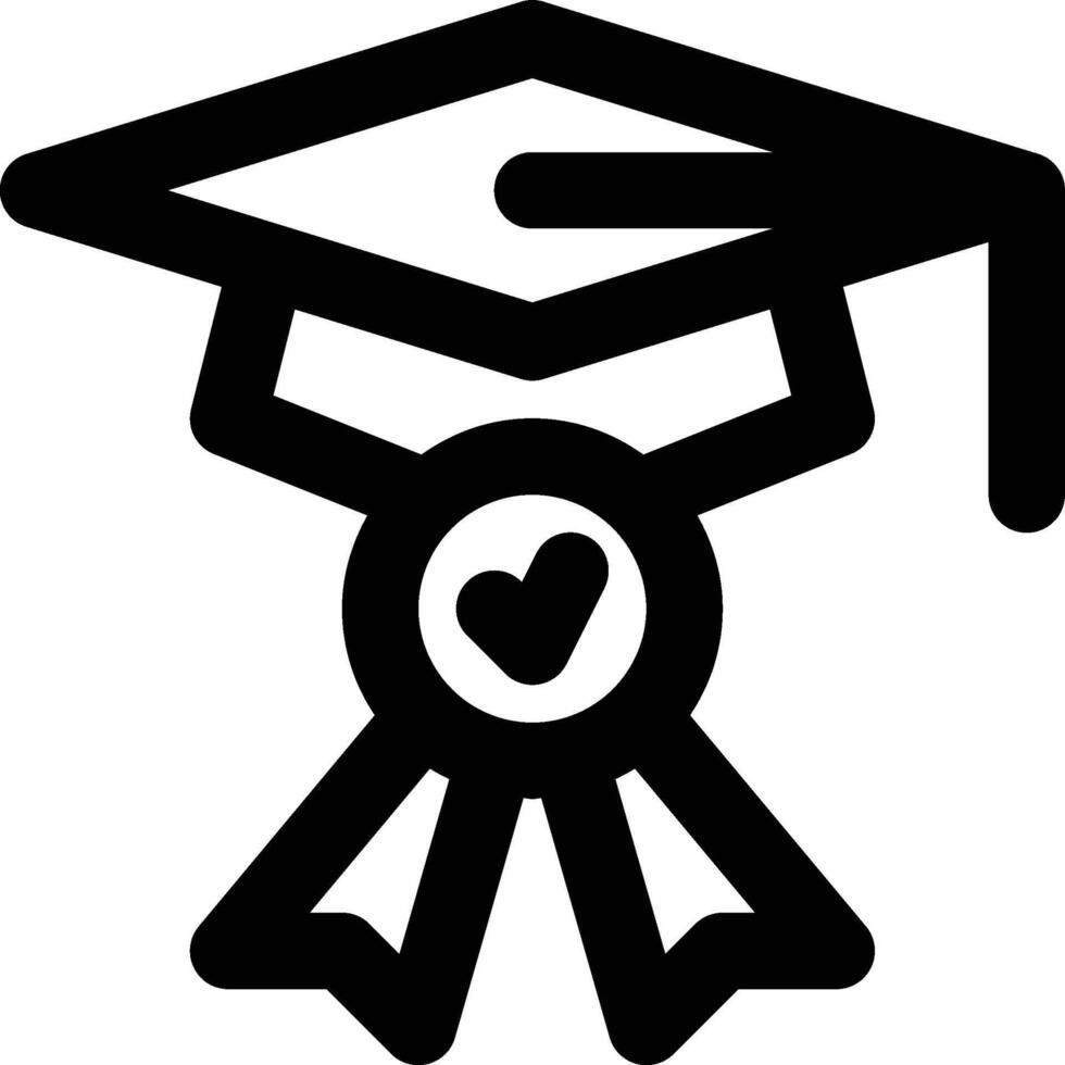 Academic Degree, Certification, Graduation Outline Icon vector