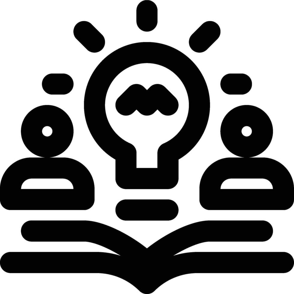 Brainstorming, Learning, Idea Outline Icon vector