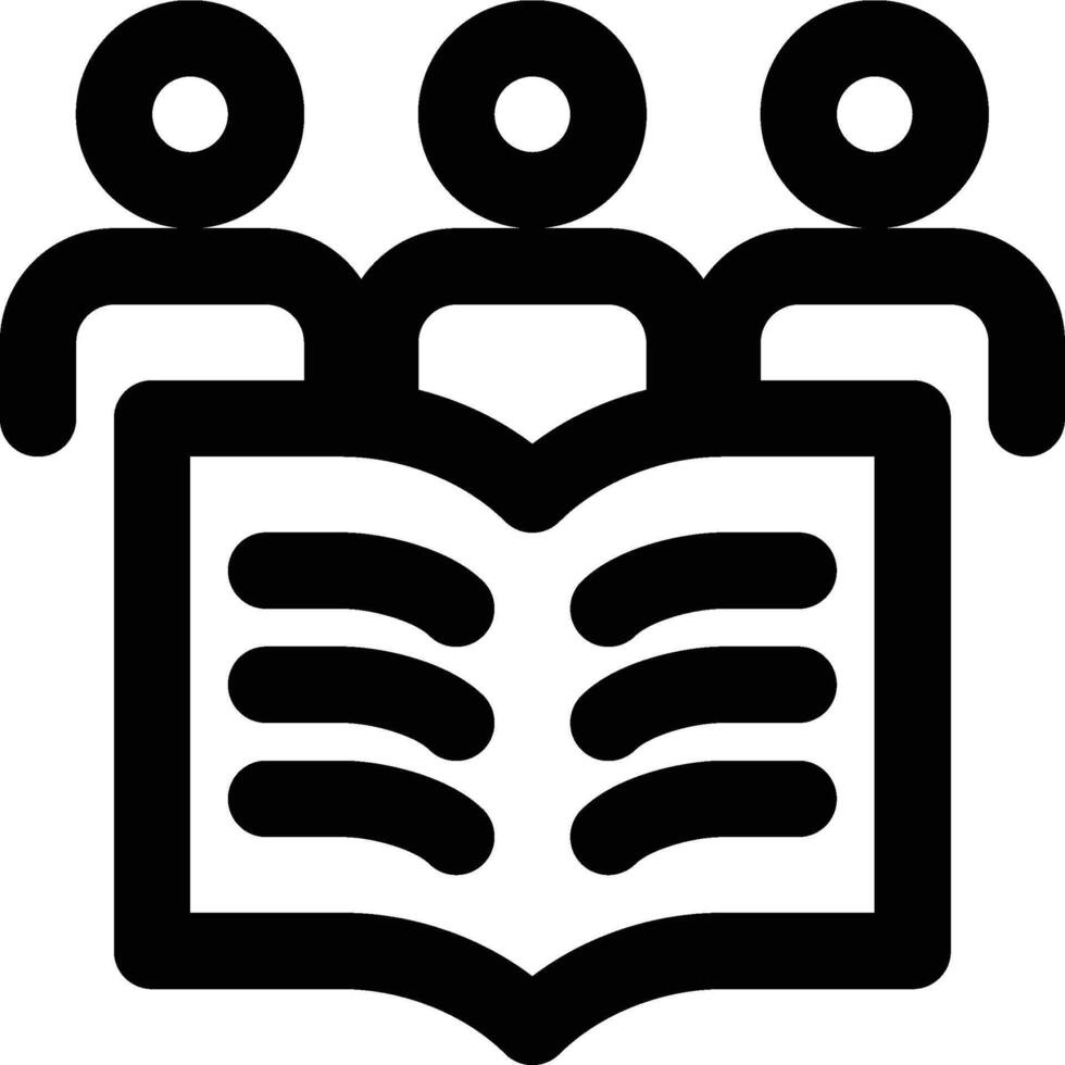Group Discussion, Learning Group, Study Group Outline Icon vector