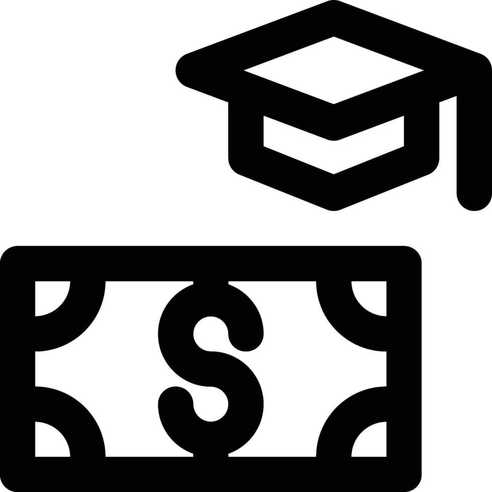 Financial Education, Finance, Educational Outline Icon vector