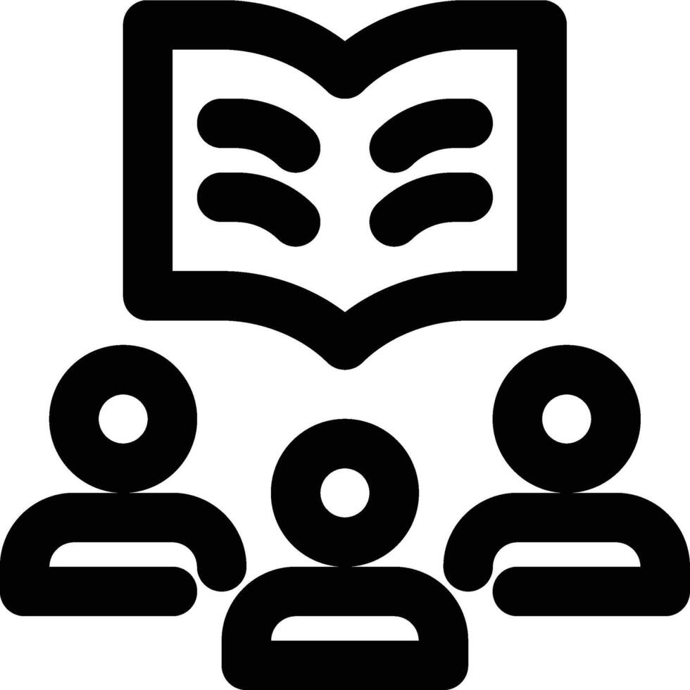 Collaborative, Social, Discussion Outline Icon vector