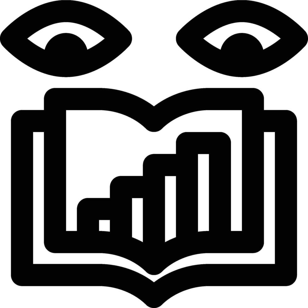 Visual Learning, Visualization, Learning Outline Icon vector