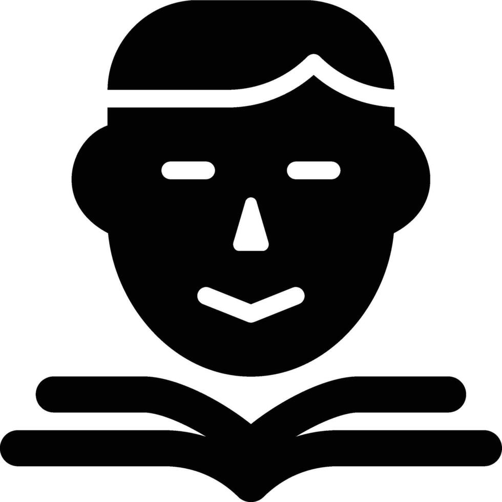 Learning, Reading, Student Glyph Solid Icon vector