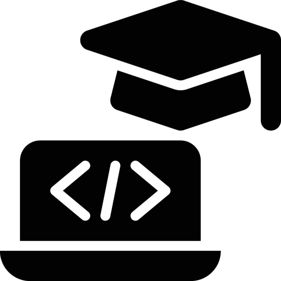 Computer Science, Informatics, Programming Glyph Solid Icon vector