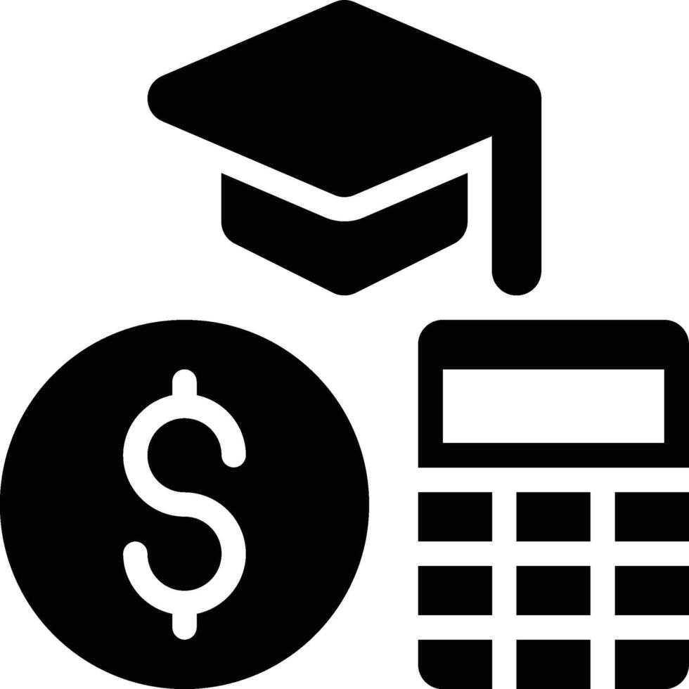 Accounting, Financial, Finance Glyph Solid Icon vector
