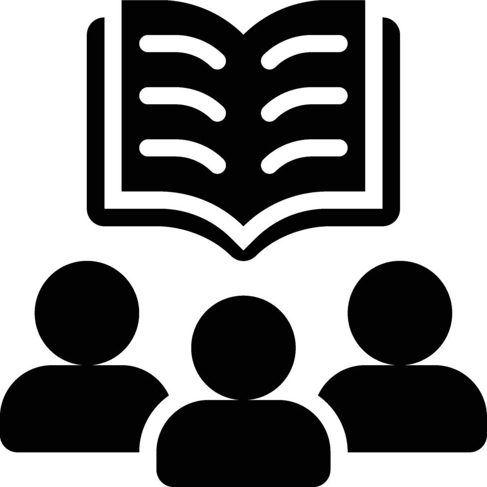Collaborative, Social, Discussion Glyph Solid Icon vector