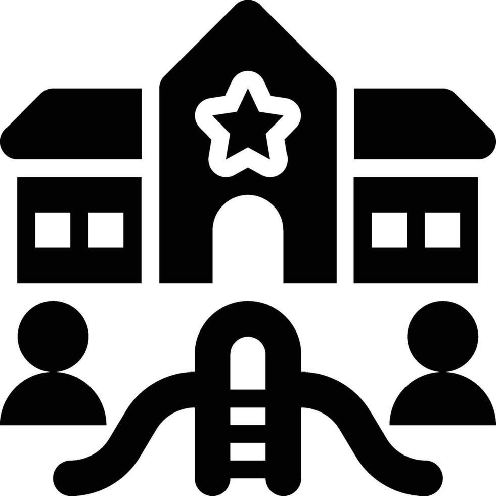 Kindergarten, Preschool, Education Glyph Solid Icon vector