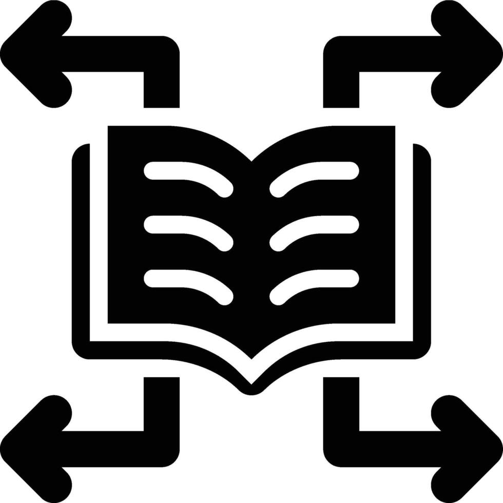 Learning Outcome, Sharing, Knowledge Glyph Solid Icon vector