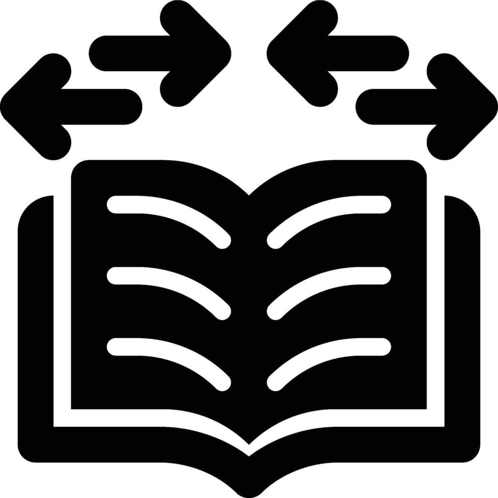 Knowledge Transfer, Education, Learning Glyph Solid Icon vector