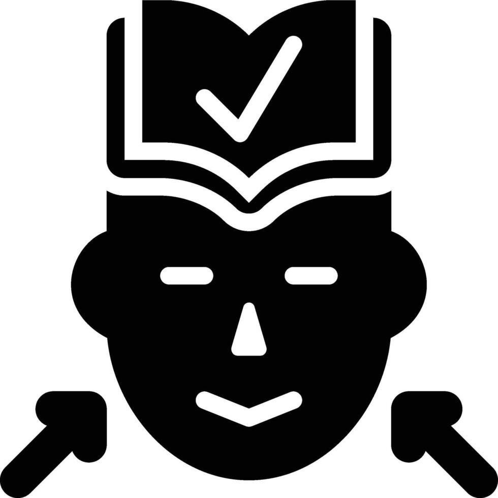 Understood, Understanding, Knowledge Glyph Solid Icon vector