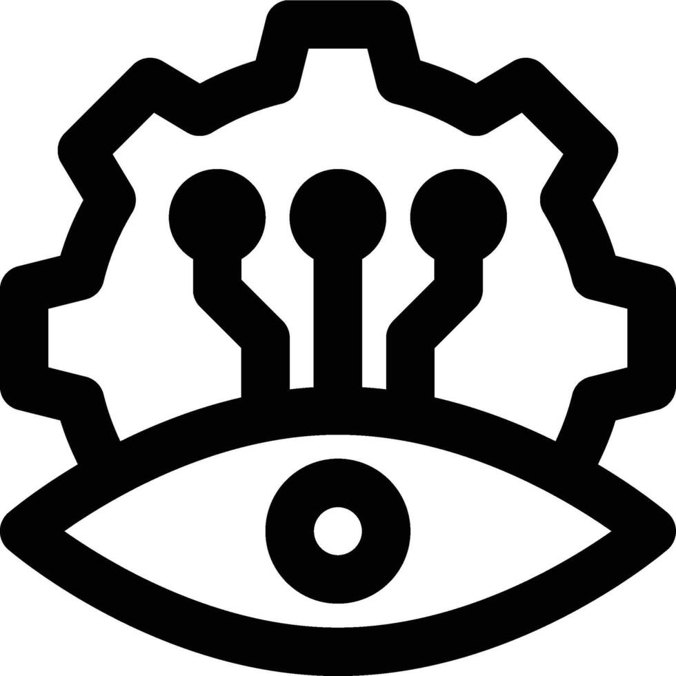 Bionics, Bionic Eye, Engineering Outline Icon vector