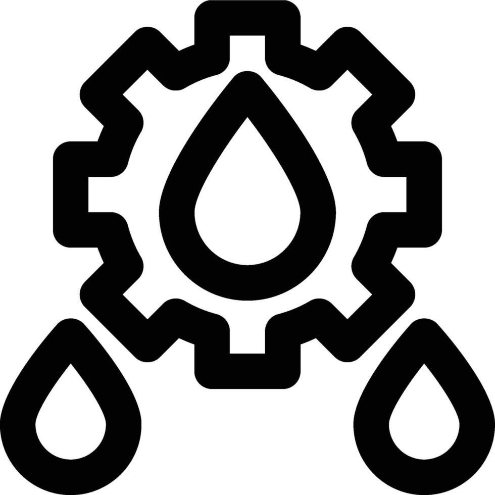 Hydraulic Engineering, Hydro Engineering, Water Outline Icon vector