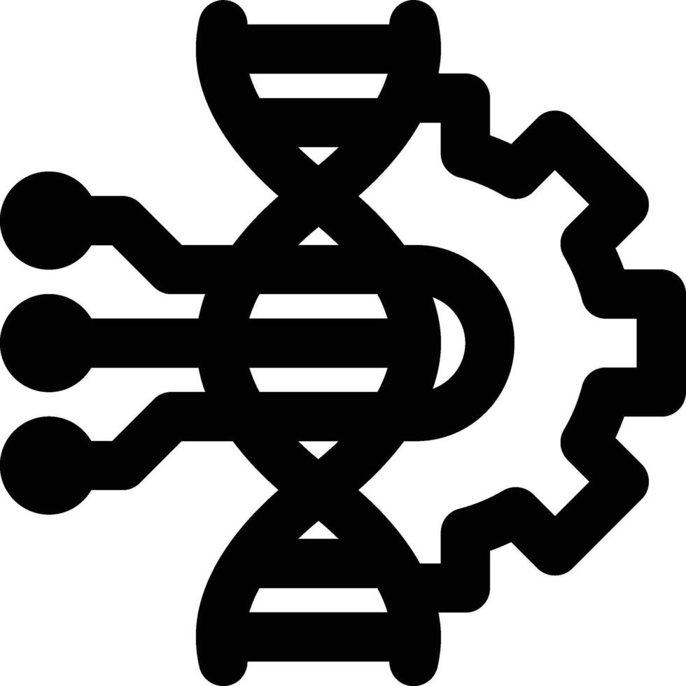 Biotechnology, Genetic Engineering, Biological Engineering Outline Icon vector
