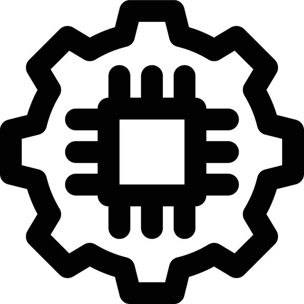 Electronic Engineering, Semiconductor, Microelectronics Outline Icon vector