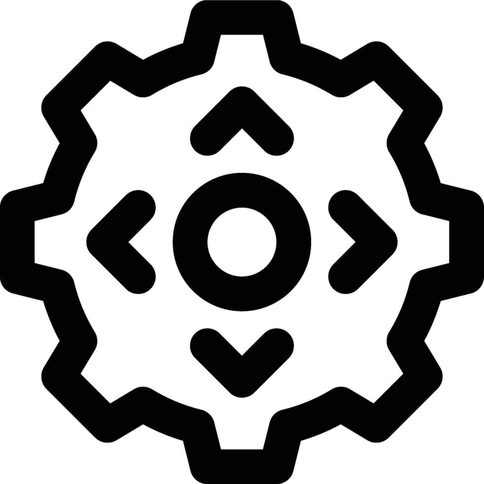 Control Engineering, Automation Engineering, Control System Outline Icon vector