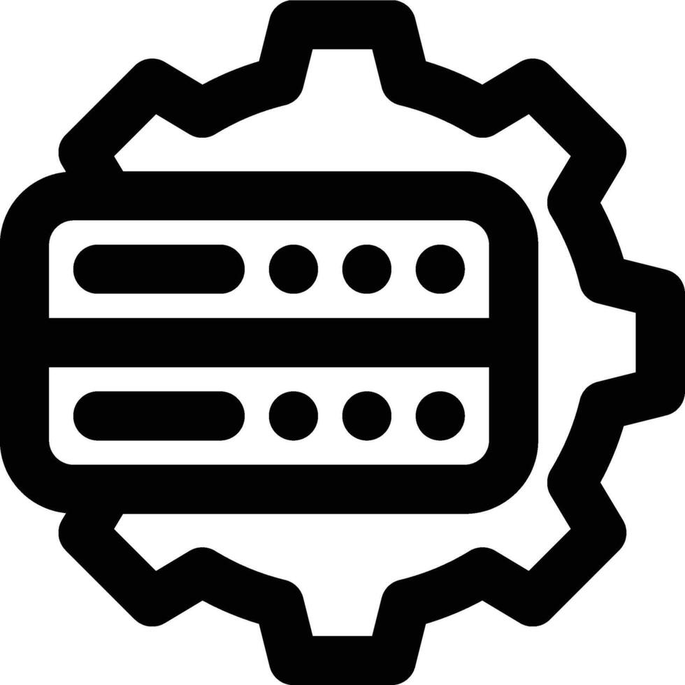 Database Engineering, DBMS, Database System Outline Icon vector
