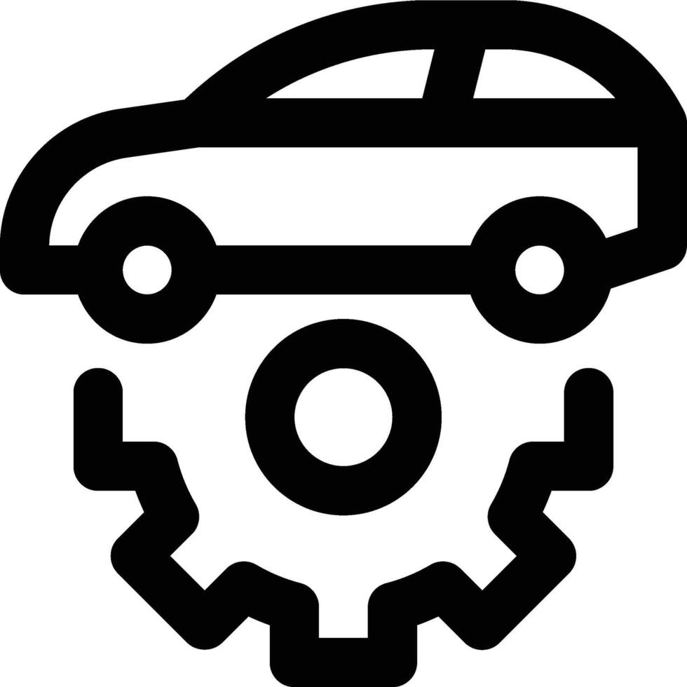 Automotive Engineering, Vehicle Engineering, Car Outline Icon vector