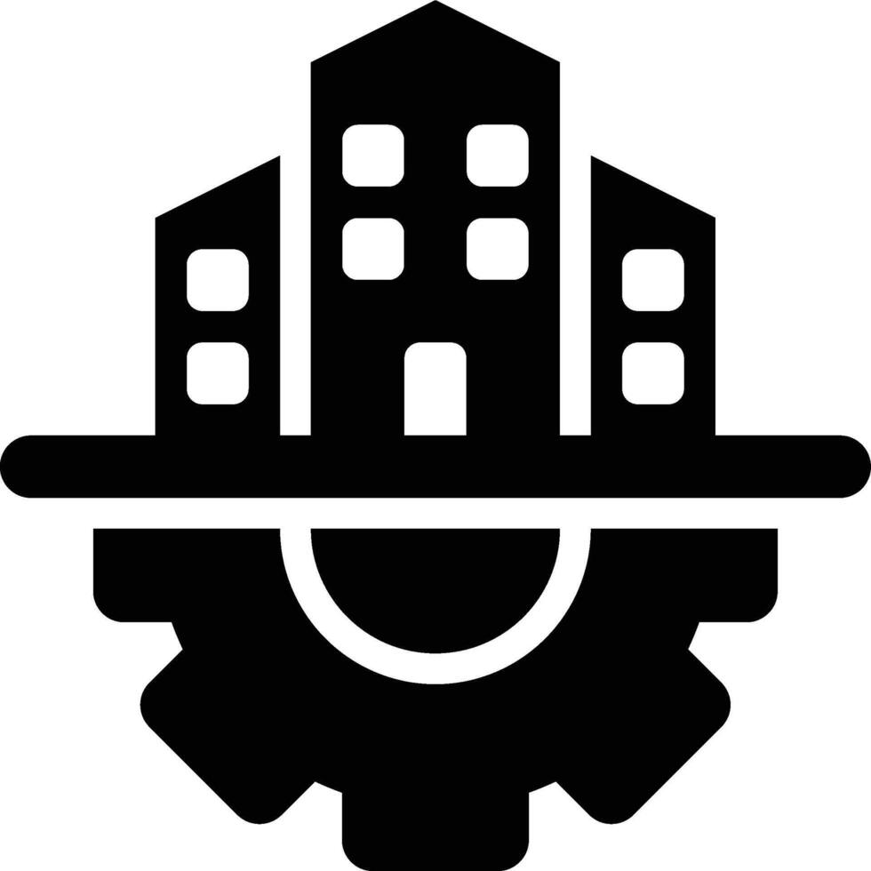 Civil Engineering, Construction, Building Glyph Solid Icon vector