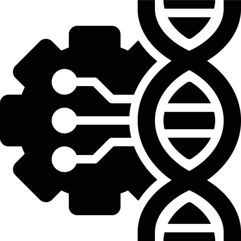 Biotechnology, Genetic Engineering, Biological Engineering Glyph Solid Icon vector
