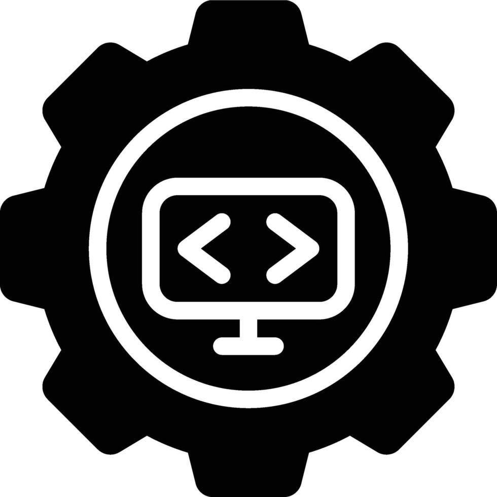 software ingeniería, computadora ingeniería, software glifo sólido icono vector