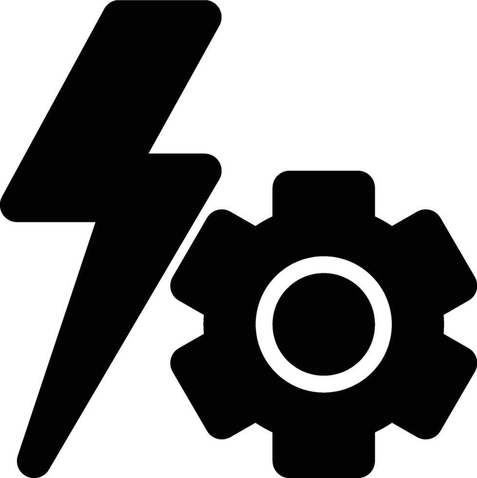 Electromechanics, Electromechanical, Engineering Glyph Solid Icon vector