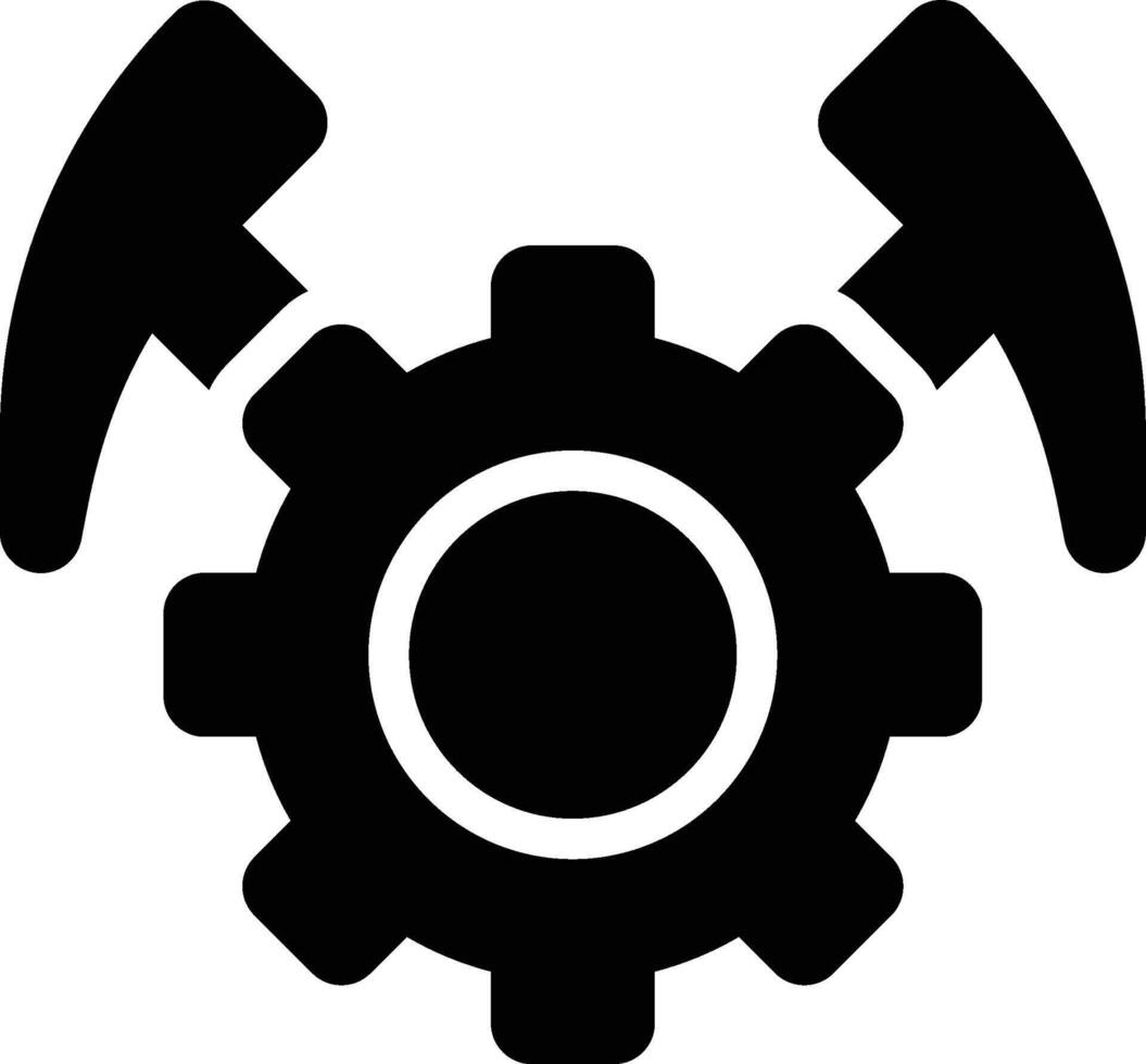 Mining, Engineering, Geological Engineering Glyph Solid Icon vector
