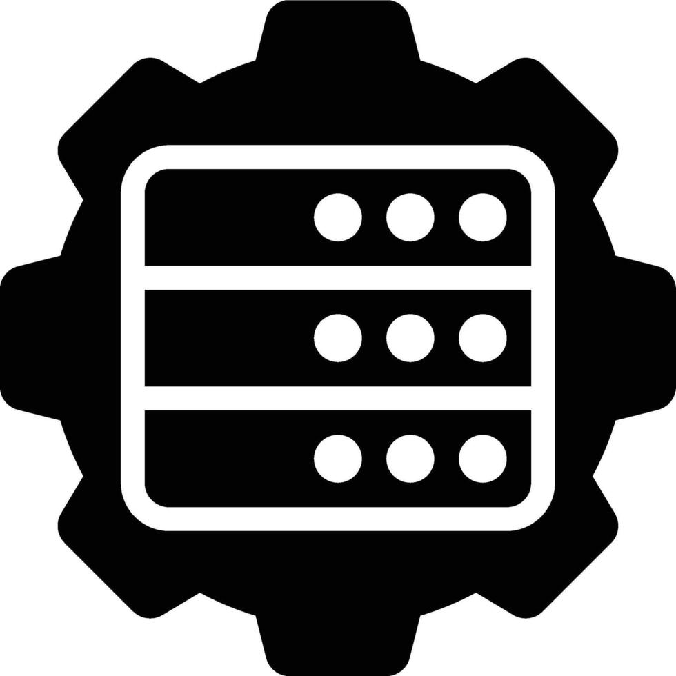 Database Engineering, DBMS, Database System Glyph Solid Icon vector