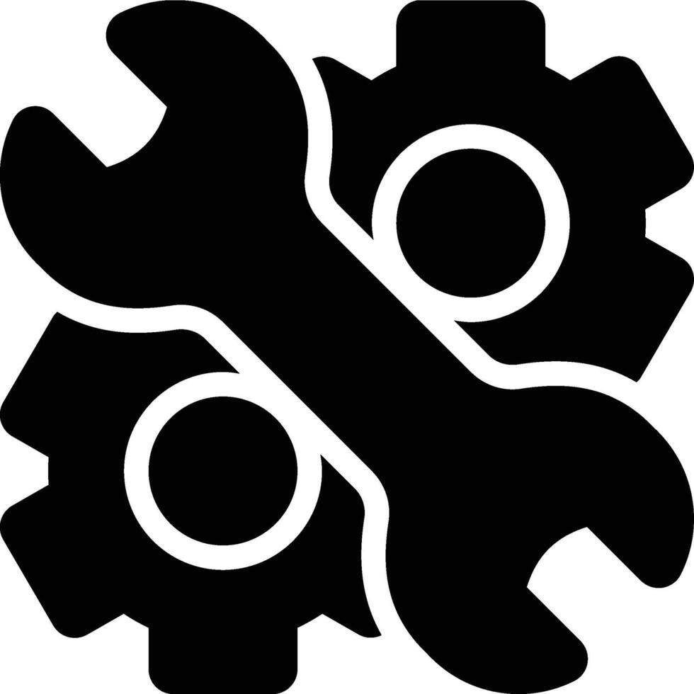 Mechanical Engineering, Mechanics, Engineering Glyph Solid Icon vector