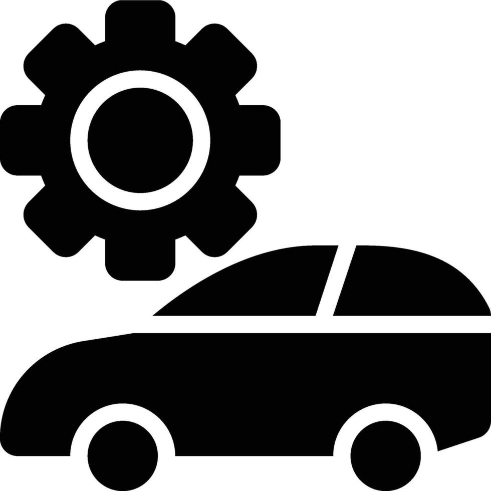 Automotive Engineering, Vehicle Engineering, Car Glyph Solid Icon vector