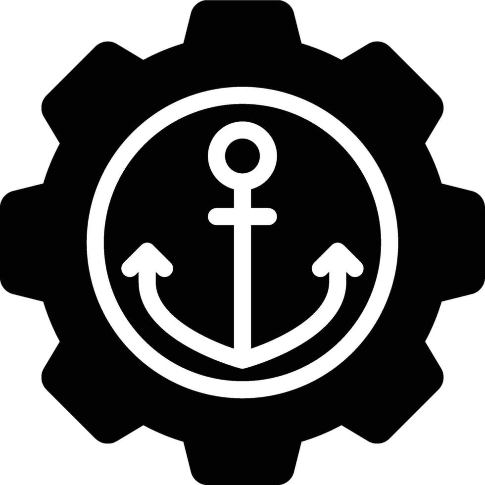 Marine Engineering, Naval Engineering, Navy Glyph Solid Icon vector
