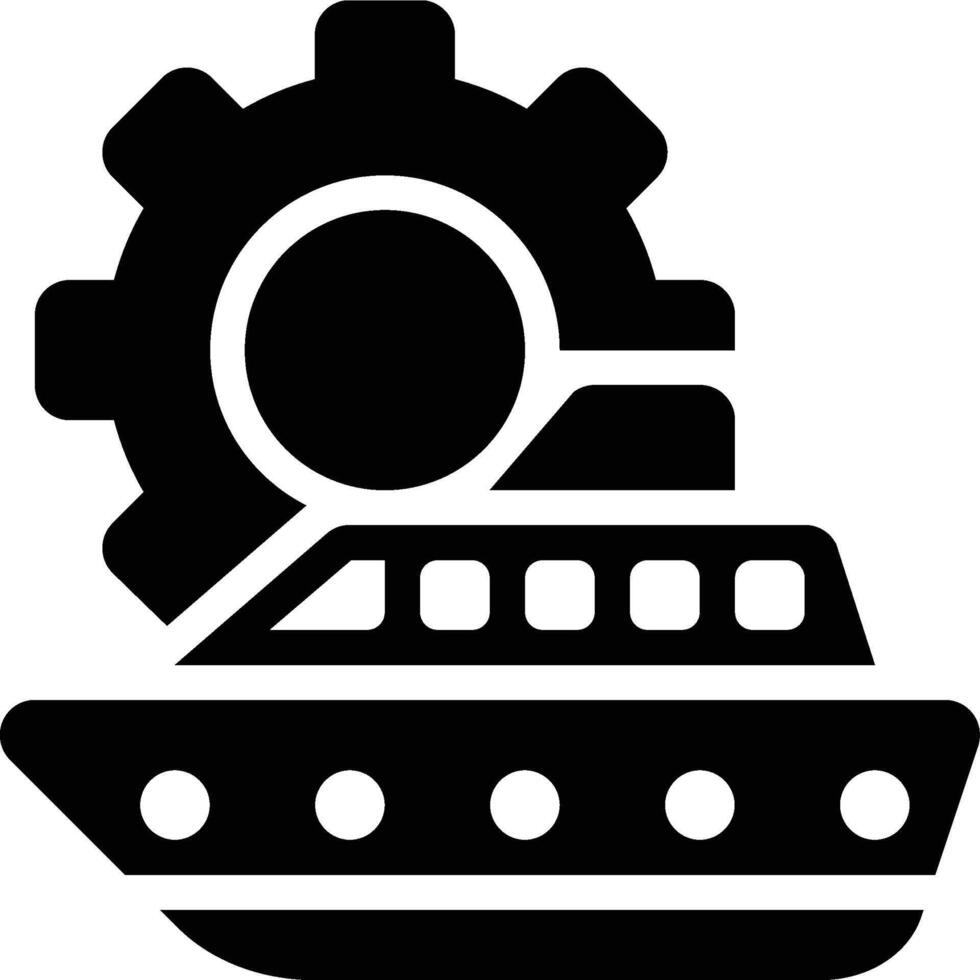 Marine Engineering, Naval Engineering, Ship Building Glyph Solid Icon vector