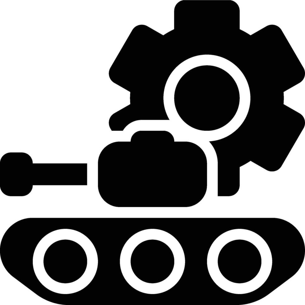 Military Engineering, Tank, Military Glyph Solid Icon vector