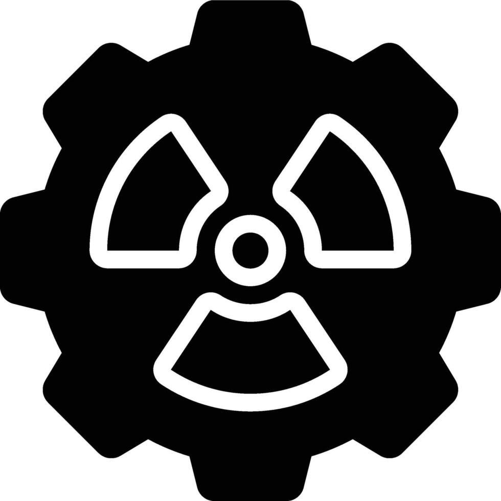 Radiation Engineering, Nuclear Engineering, Radiation Glyph Solid Icon vector
