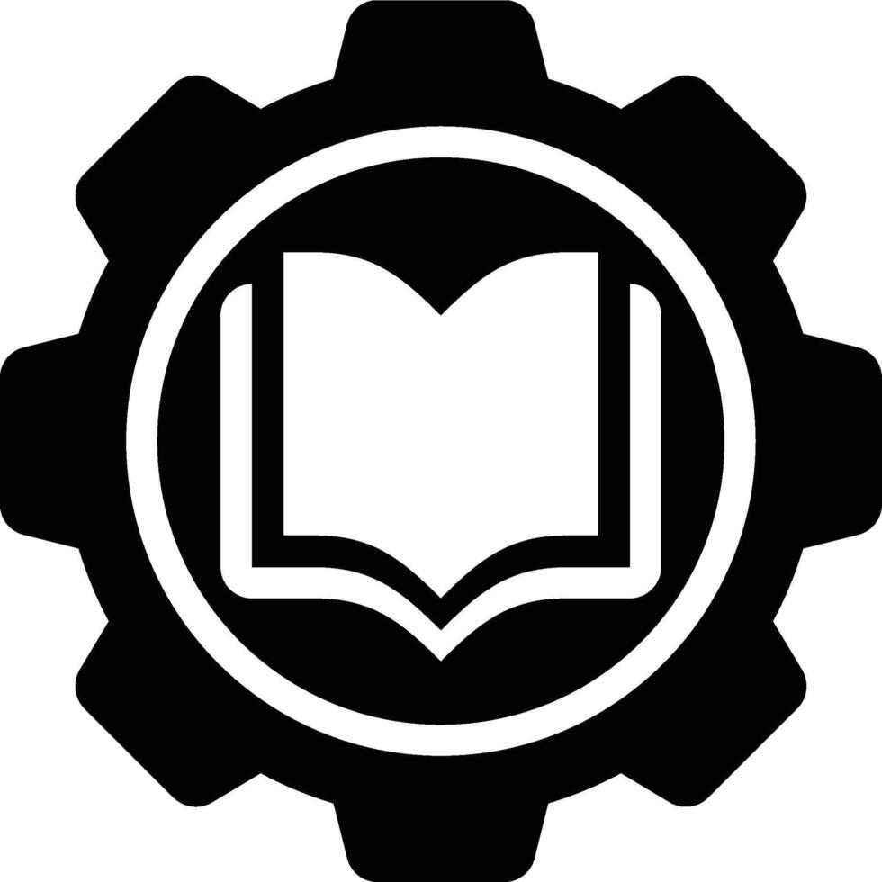 Knowledge Engineering, Learning System, Learning Management Glyph Solid Icon vector