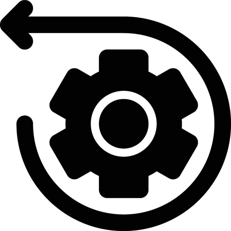 Reverse Engineering, Back Engineering, Engineering Glyph Solid Icon vector