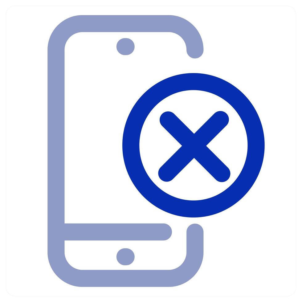 Wrong Mobile and phone vector