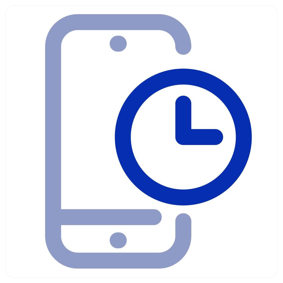 Mobile Time and phone icon vector