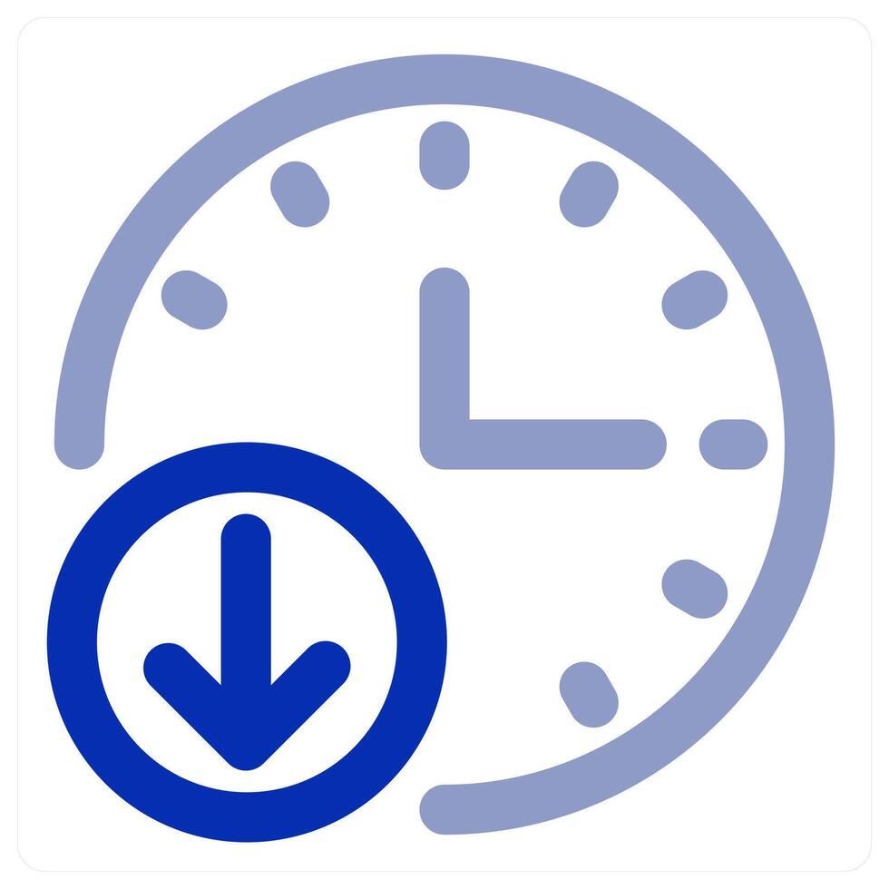 Time Download and clock icon vector
