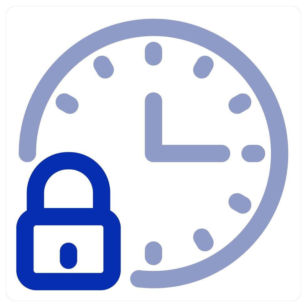 Time Security and clock icon vector