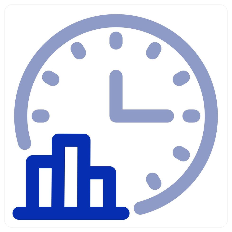 Time Statistics and clock icon vector