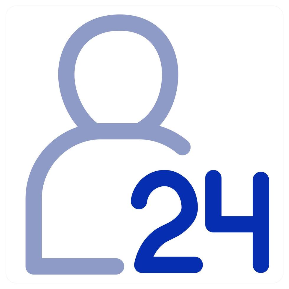 24x7 User and profile vector