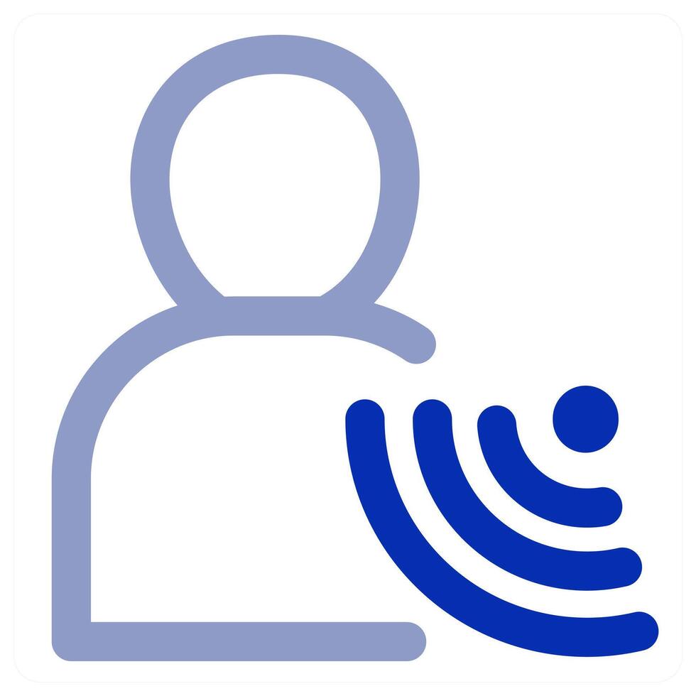 User Wifi and profile icon vector
