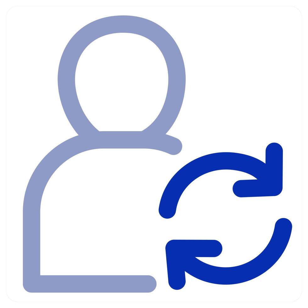 Refresh User and profile icon concept vector