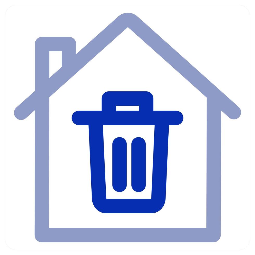 Trash Home and house vector