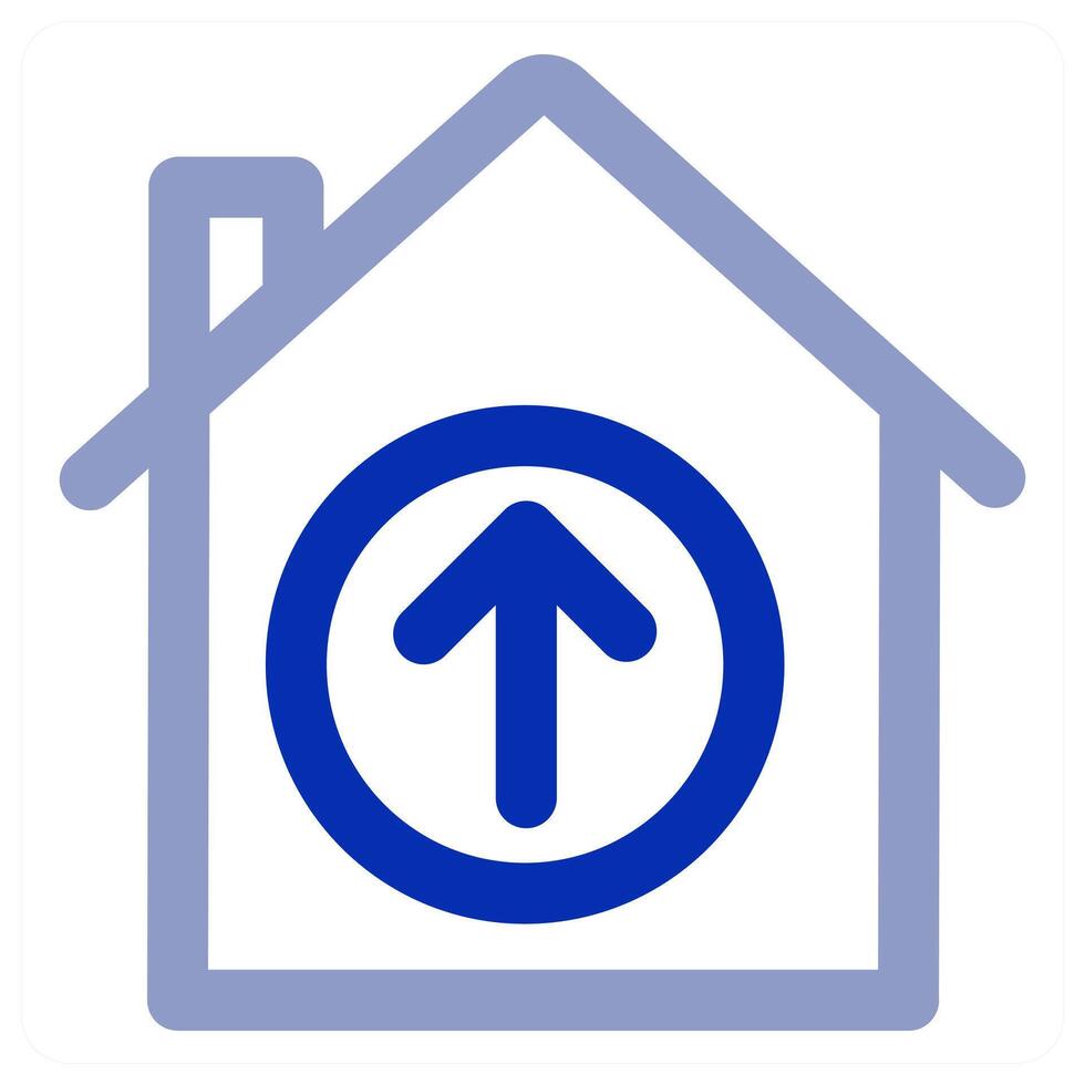 Up Home and house icon vector